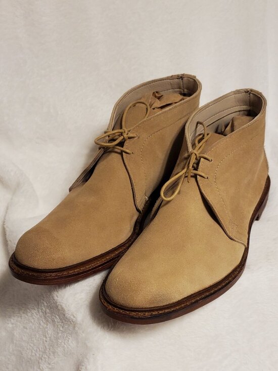 Allen Edmonds Luxury Suede Chukka boot Mens‎ Size 11 1/2 Color: Khaki  EUC! main image 7